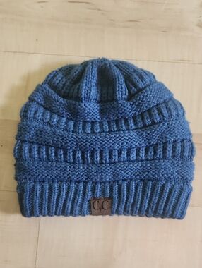 C.C. Blue Cabke Knit Beanie